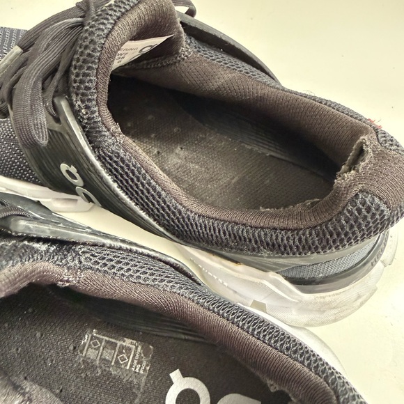 On Running Black and White Athletic Shoes - Picture 6 of 10